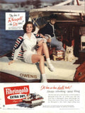 Speedboat Rheingold Lager 1950s Vintage Retro Advert Poster
