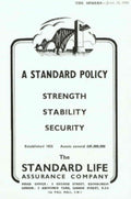 Sphere Standard Policy 1940s Vintage Retro Advert Poster