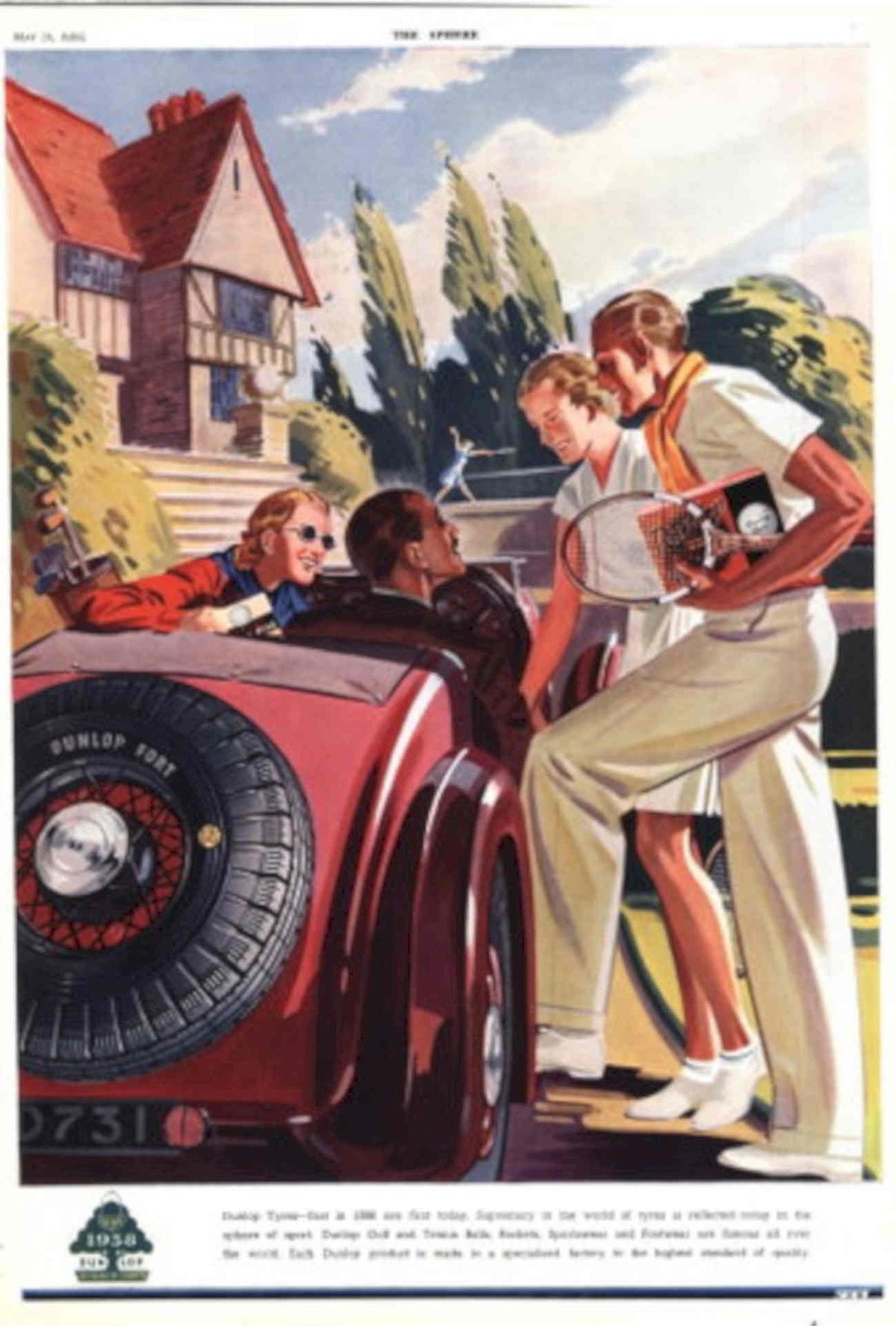 Spheres Tyre Can 1930s Vintage Retro Advert Poster
