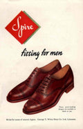 Spire Brogues White 1940s Vintage Retro Advert Poster