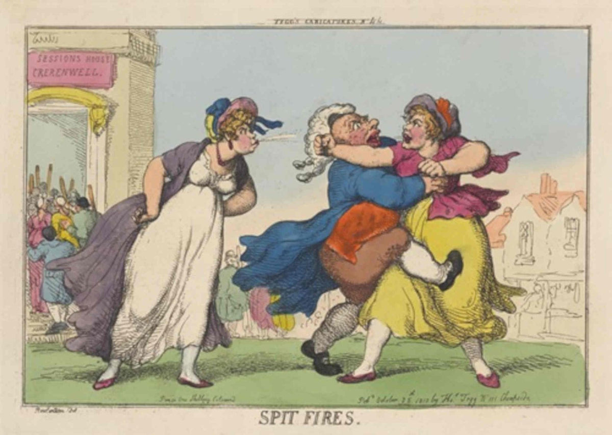 Spit Fires October17 GB Cartoon Vintage Retro Advert Poster