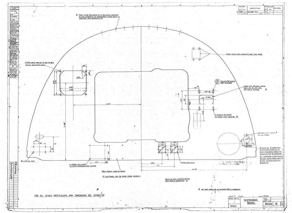 Spitfire MK IX Blueprints 36134 15 G A4 Photo Print