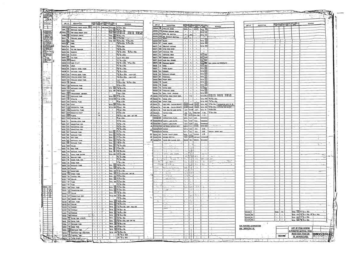 Spitfire Mk I Bau Blueprints 30000 44 G A4 Photo Print
