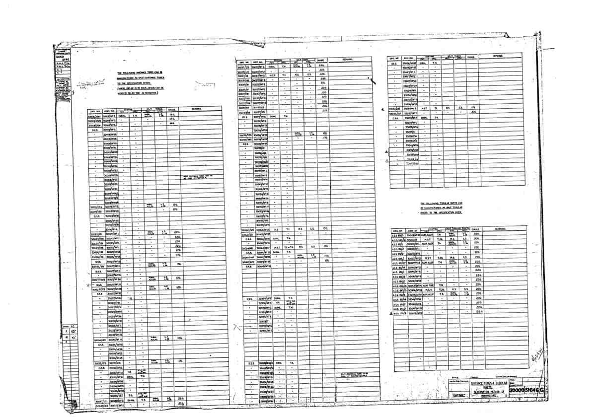 Spitfire Mk I Bau Blueprints 30000 46 G A4 Photo Print