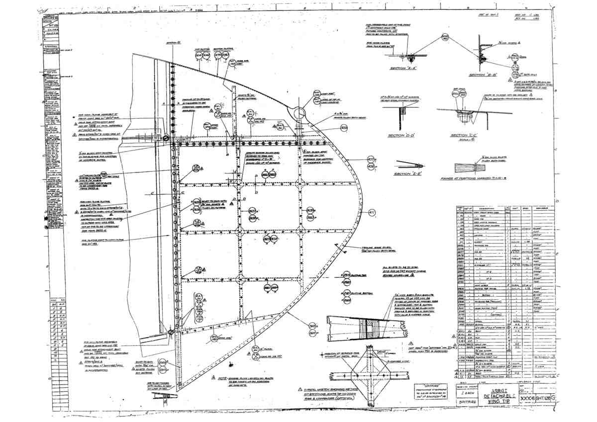 Spitfire Mk I Bau Blueprints 30008 128 G A4 Photo Print