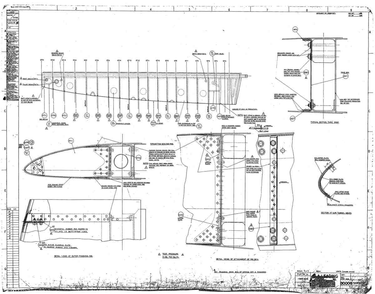 Spitfire Mk I Bau Blueprints 30008 225 G A4 Photo Print
