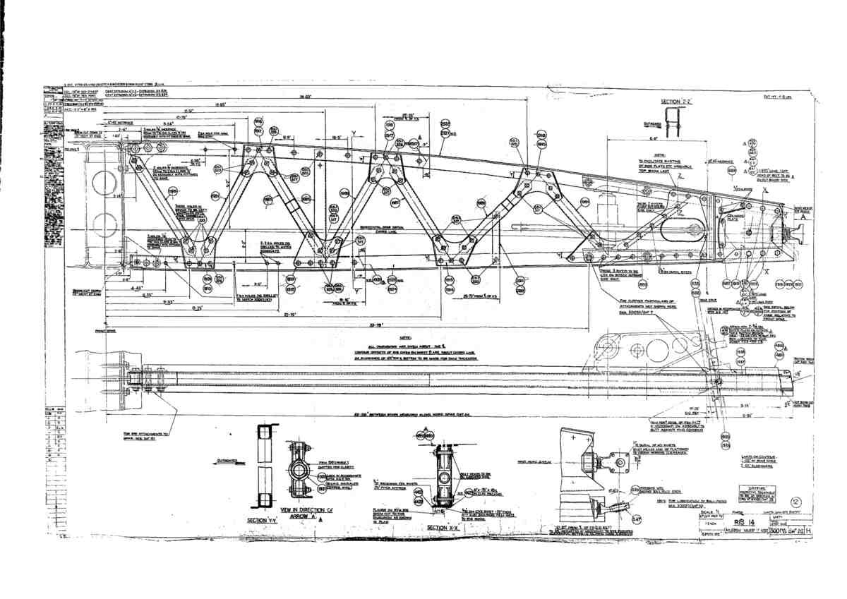 Spitfire Mk I Bau Blueprints 30008 28 H A4 Photo Print