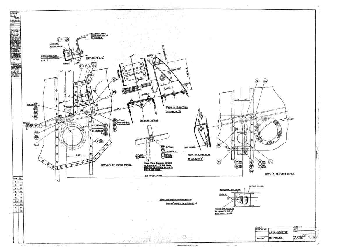 Spitfire Mk I Bau Blueprints 30012 3 G A4 Photo Print