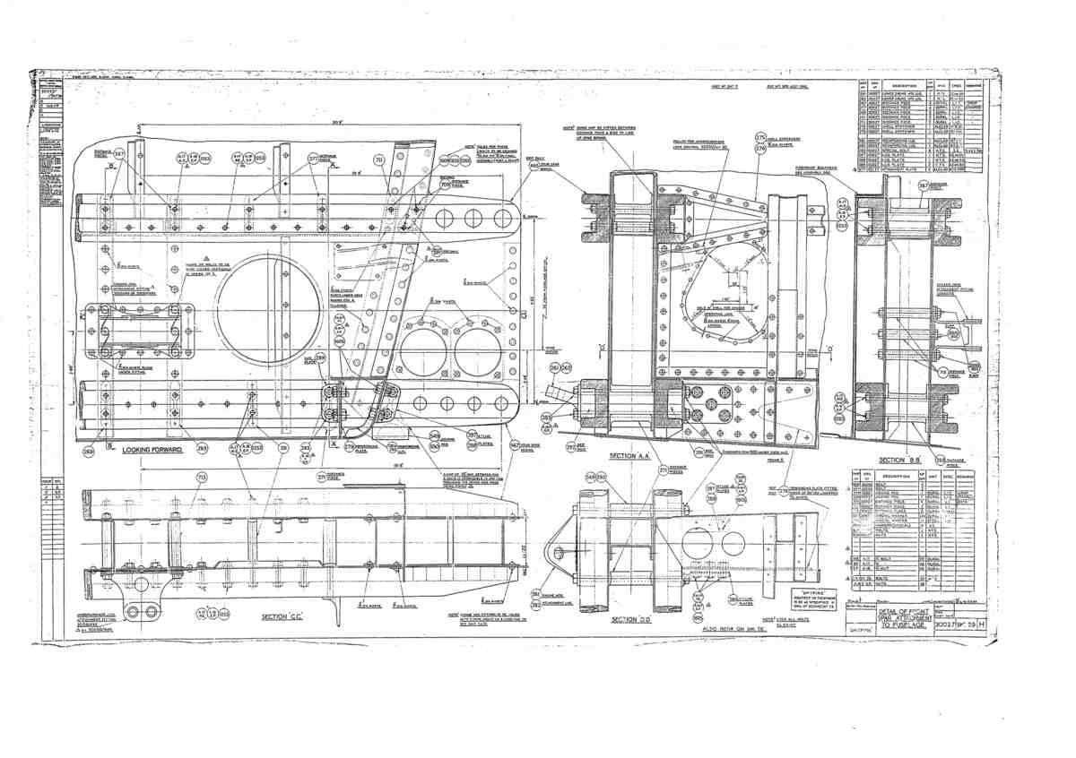 Spitfire Mk I Bau Blueprints 30027 29 H A4 Photo Print