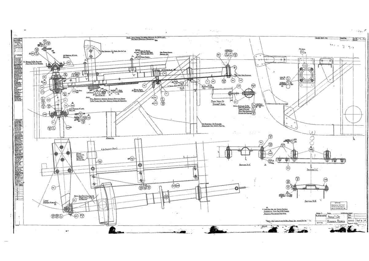 Spitfire Mk I Bau Blueprints 30033 3 H A4 Photo Print