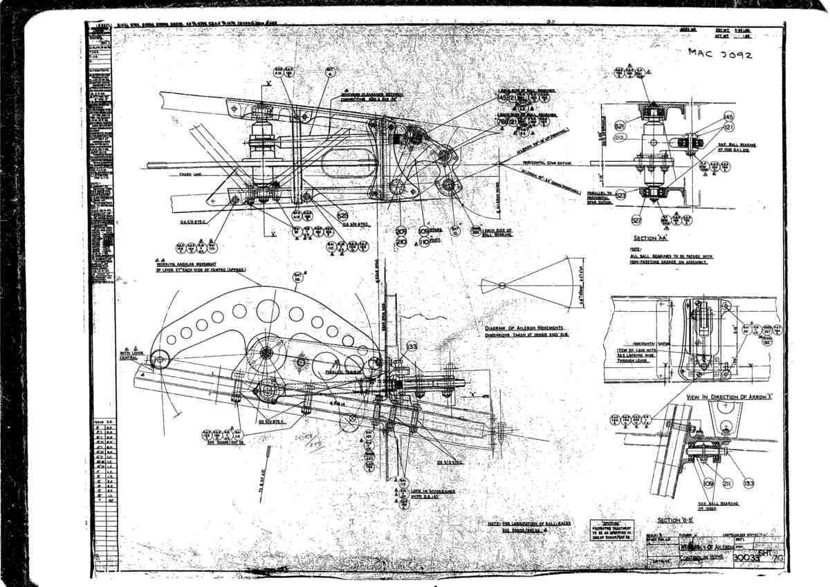 Spitfire Mk I Bau Blueprints 30033 7 G A4 Photo Print