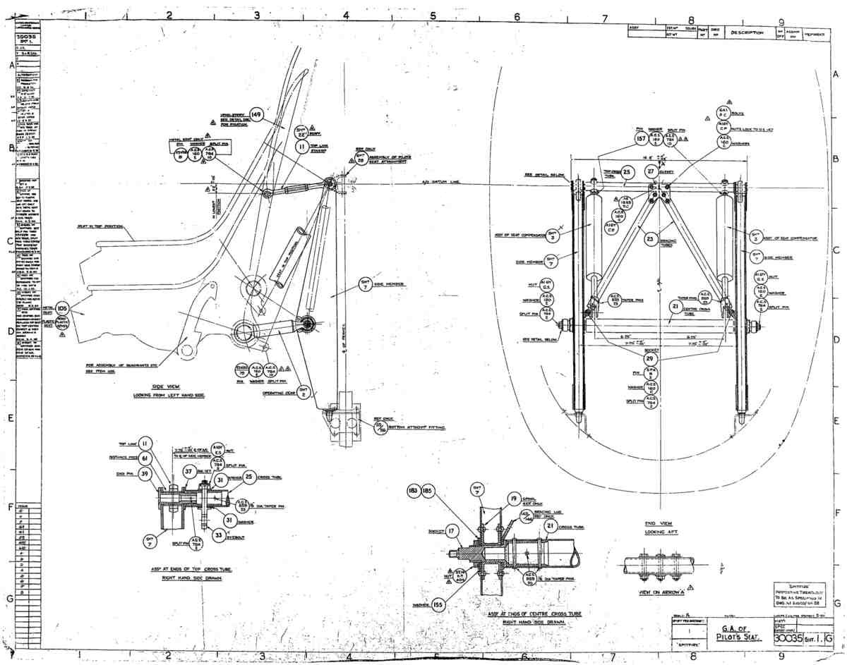 Spitfire Mk I Bau Blueprints 30035 1 G A4 Photo Print