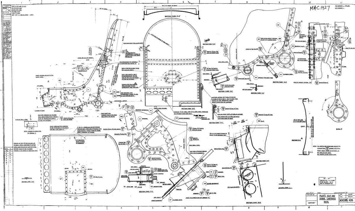 Spitfire Mk I Bau Blueprints 30035 105 A4 Photo Print