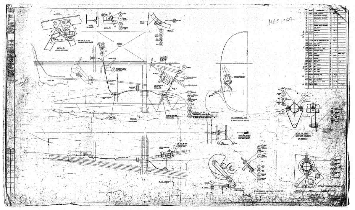 Spitfire Mk II Type 329 Blueprints 32956 3  Arrangment of Coffman Starter Control A4 Photo Print