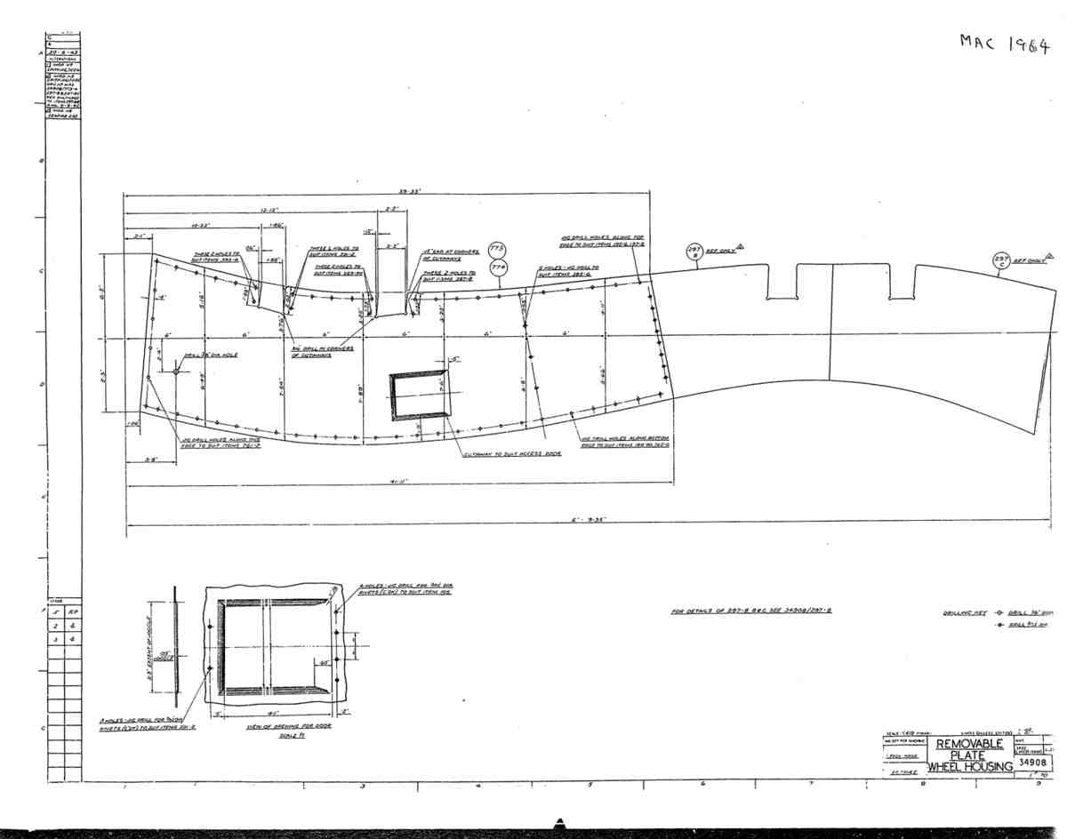 Spitfire Mk V Bau Blueprints 34908 SHT 1 A4 Photo Print