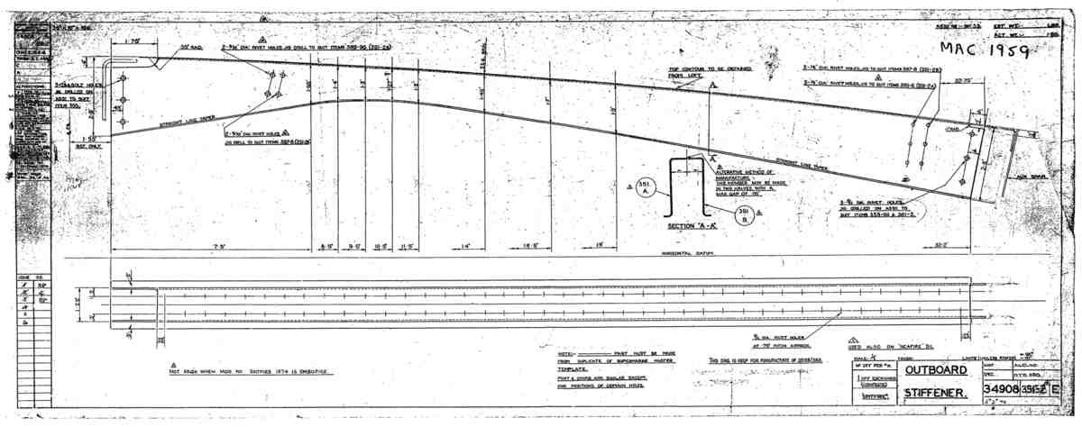 Spitfire Mk V Bau Blueprints 34908 SHT 351 2 E A4 Photo Print