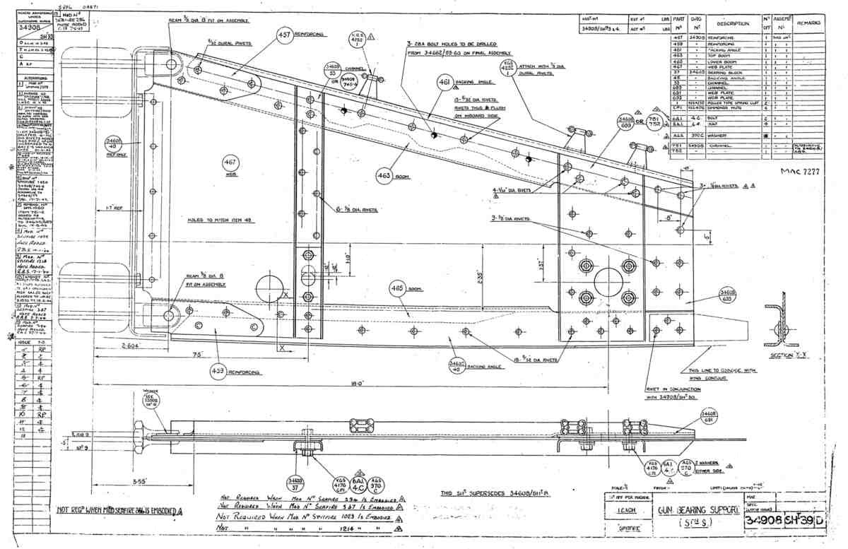 Spitfire Mk V Bau Blueprints 34908 SHT 39 D A4 Photo Print