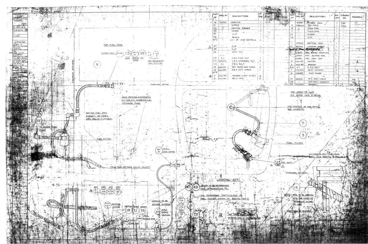 Spitfire Mk V Bau Blueprints 34945 SHT 1 A4 Photo Print