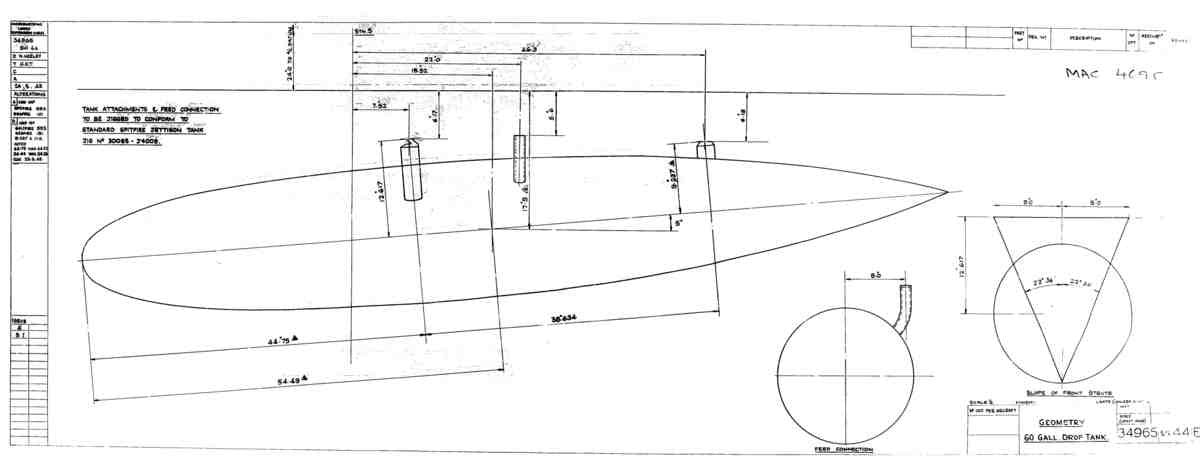 Spitfire Mk V Bau Blueprints 34965 SHT 44 A4 Photo Print