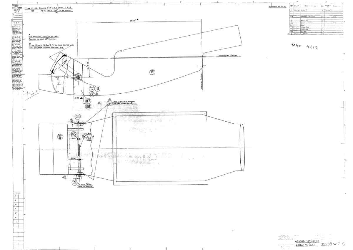 Spitfire Mk V Bau Blueprints 35238 SHT 7 A4 Photo Print