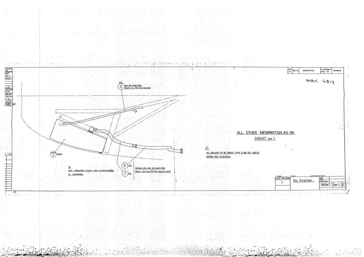 Spitfire Mk V Bau Blueprints 35247 SHT 1 E A4 Photo Print