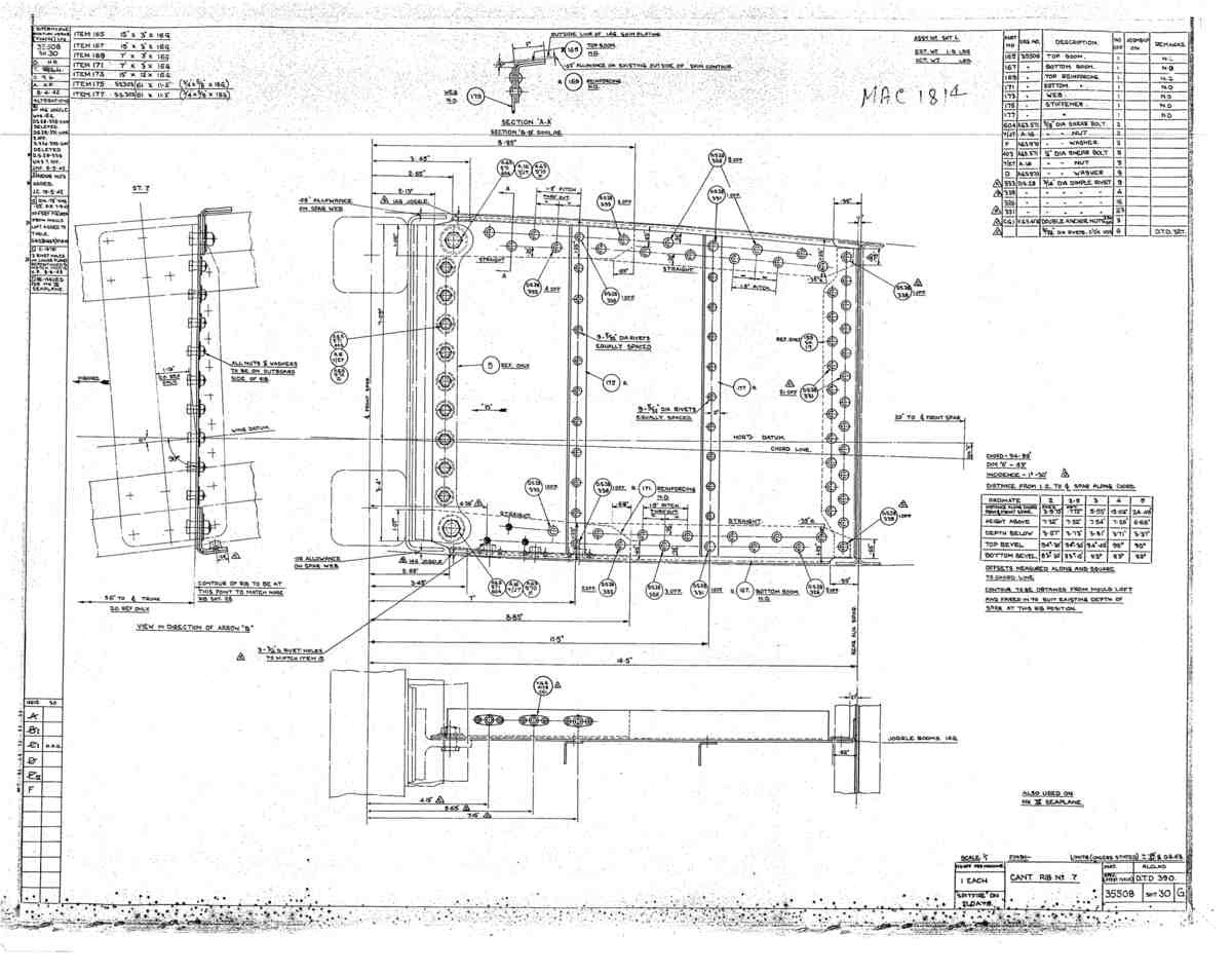 Spitfire Mk V Bau Blueprints 35508 SHT 30 G A4 Photo Print