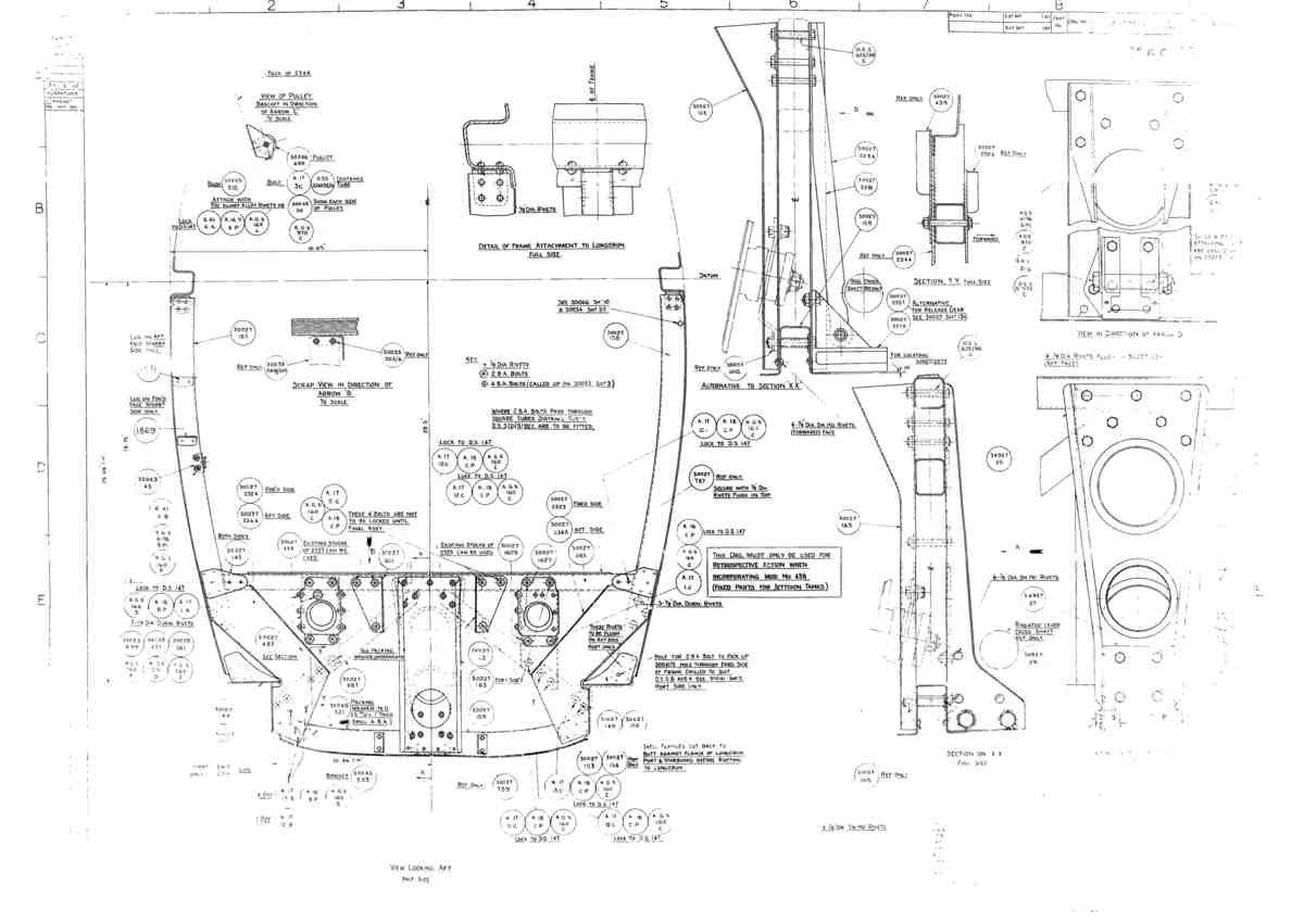 Spitfire Mk V Bau Blueprints Obscured 01 A4 Photo Print