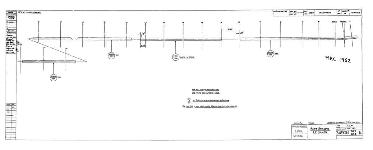 Spitfire Mk V Type 349 Blueprints 34908 703,704 E Butt Straps LE Joints A4 Photo Print