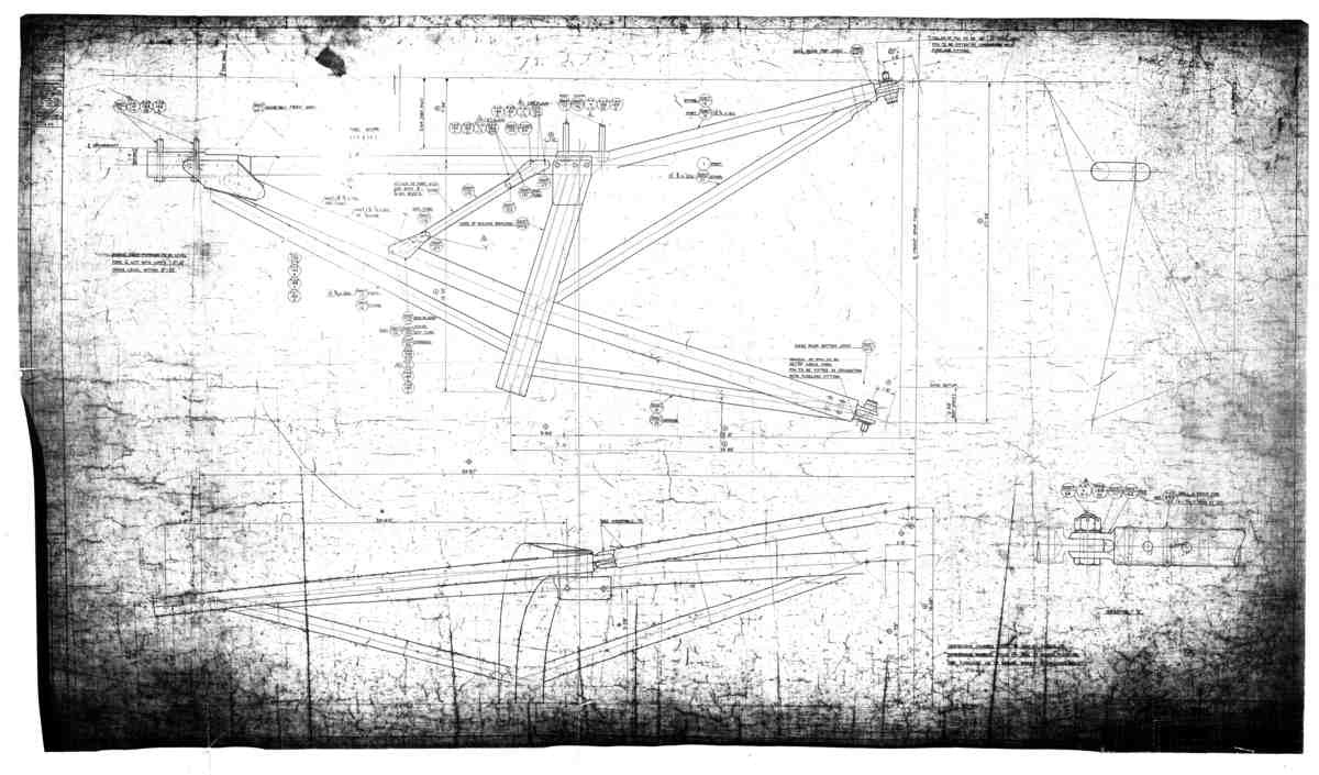 Spitfire Mk V Type 349 Blueprints 34937 1  GA Engine Mounting Cradle A4 Photo Print