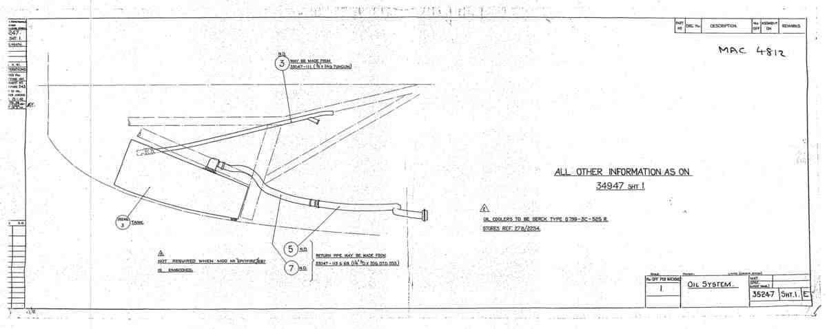 Spitfire Mk V Type 352 Vokes Blueprints 35247 1 E Oil System A4 Photo Print