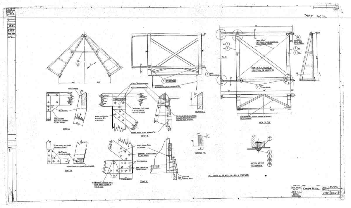 Spitfire Mk V Type 352 Vokes Blueprints 35264 2 H Canopy Frame A4 Photo Print