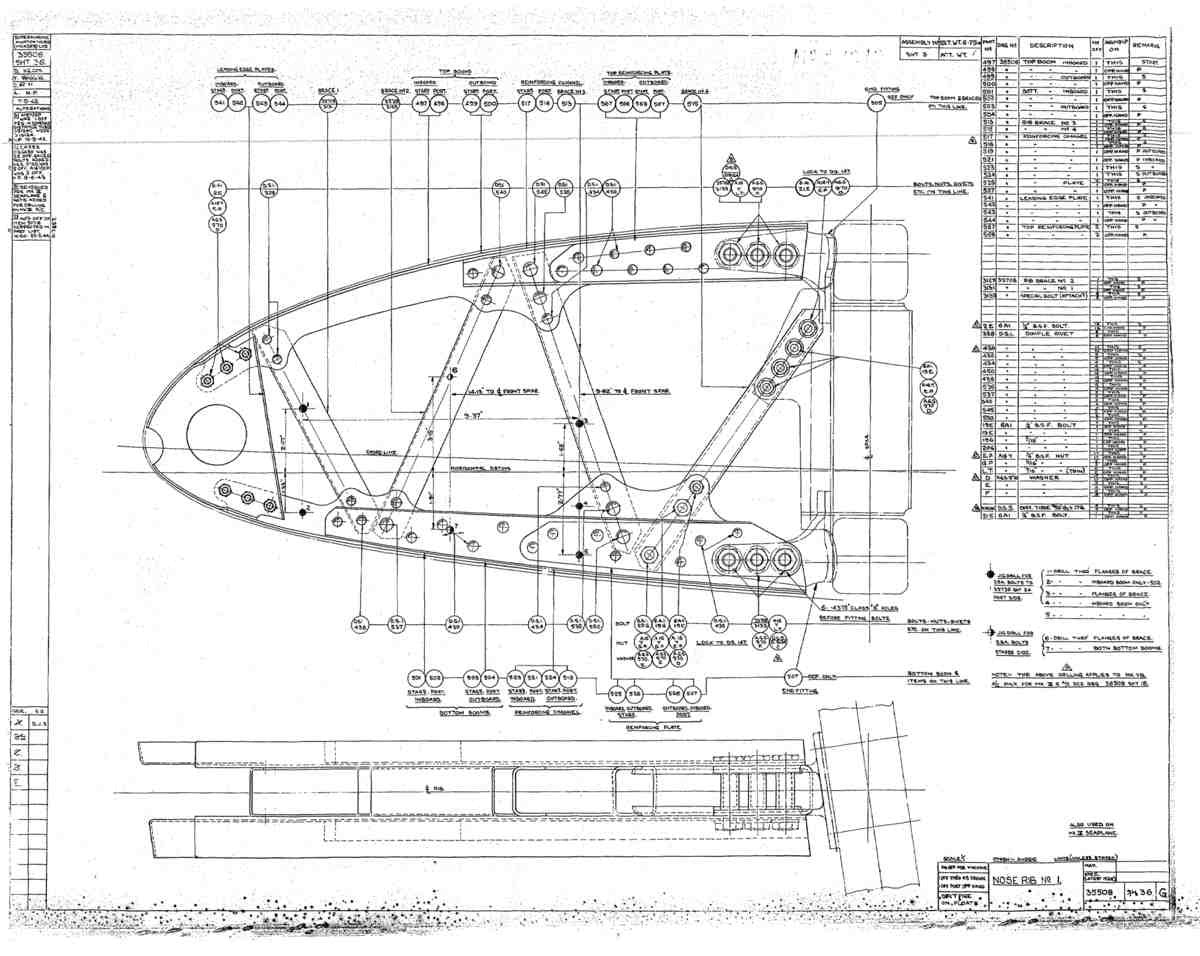 Spitfire Mk V Type 355 Blueprints 35508 36 G Nose Rib No 1 A4 Photo Print
