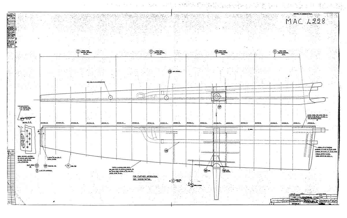 Spitfire Mk VI Type 350 Blueprints 35008 12 H Leading Edge Assembly A4 Photo Print