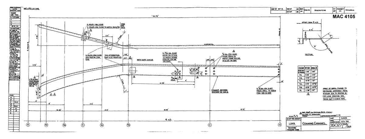 Spitfire Mk VI Type 350 Blueprints 35027 265,266, Coaming Channel A4 Photo Print