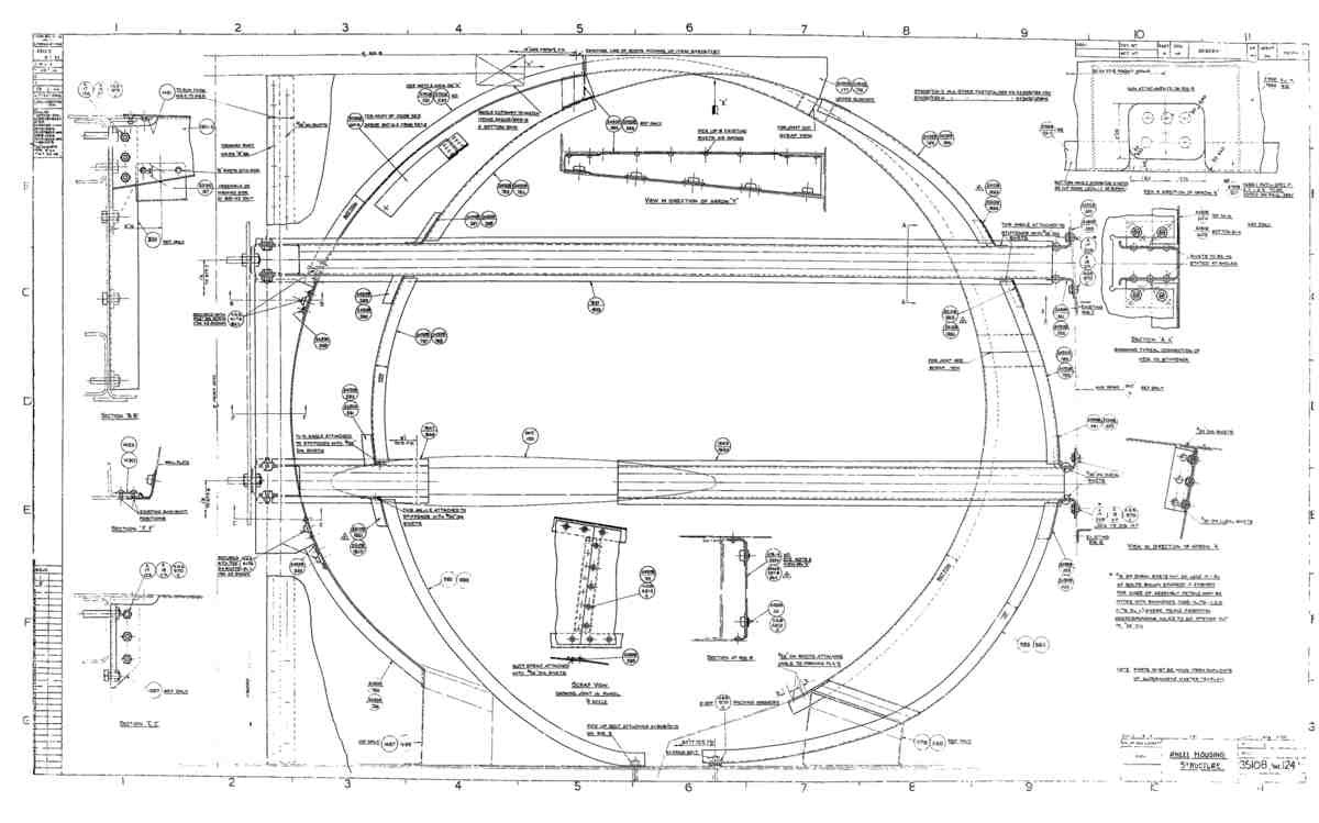 Spitfire Mk VII Type 351 Blueprints 35108 124  Wheel Housing Structure A4 Photo Print