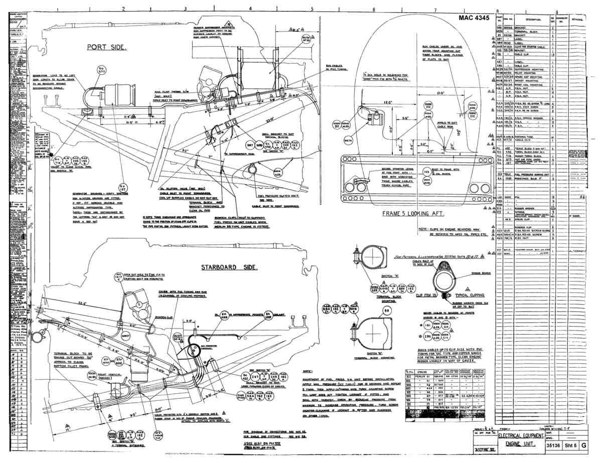 Spitfire Mk VII Type 351 Blueprints 35136 5 G Electrical Equipment Engine Unit A4 Photo Print