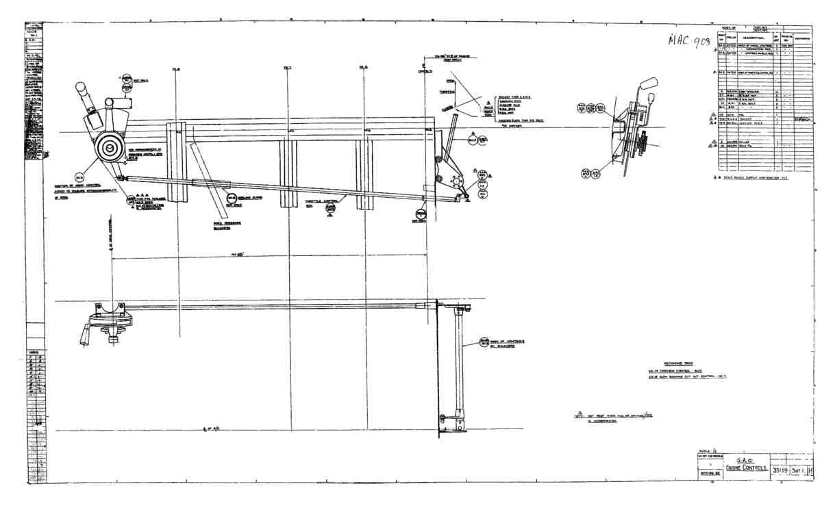 Spitfire Mk VII Type 351 Blueprints 35139 1 H GA of Engine Controls A4 Photo Print