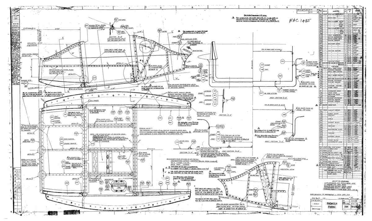 Spitfire Mk VII Type 351 Blueprints 35141 5,6 H Radiator Fairing A4 Photo Print