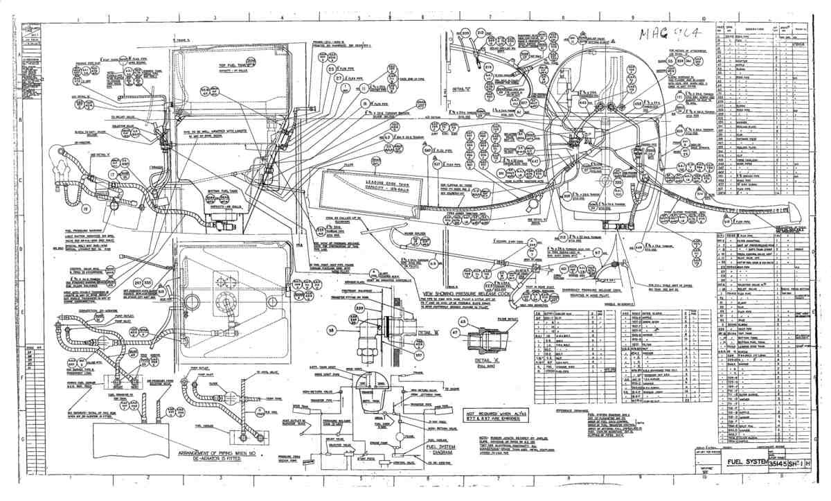 Spitfire Mk VII Type 351 Blueprints 35145 1 H Fuel System A4 Photo Print
