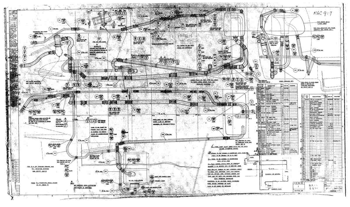 Spitfire Mk VII Type 351 Blueprints 35147 1 H GA Oil System A4 Photo Print