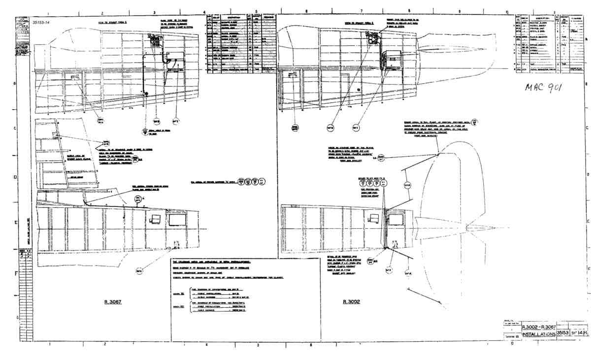 Spitfire Mk VII Type 351 Blueprints 35153 14 H R3002 R3067 Installations A4 Photo Print