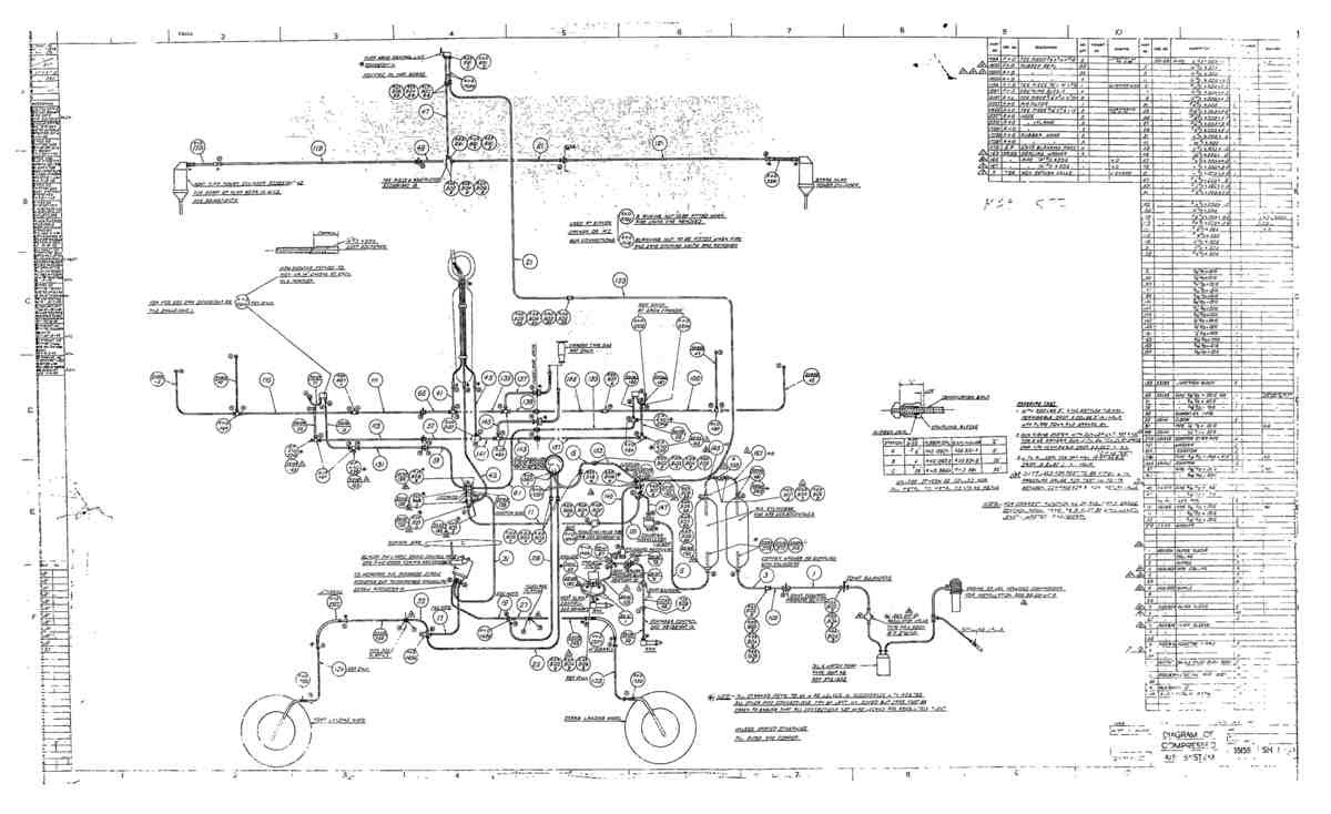Spitfire Mk VII Type 351 Blueprints 35159 1H Diagram of Compressed Air System A4 Photo Print