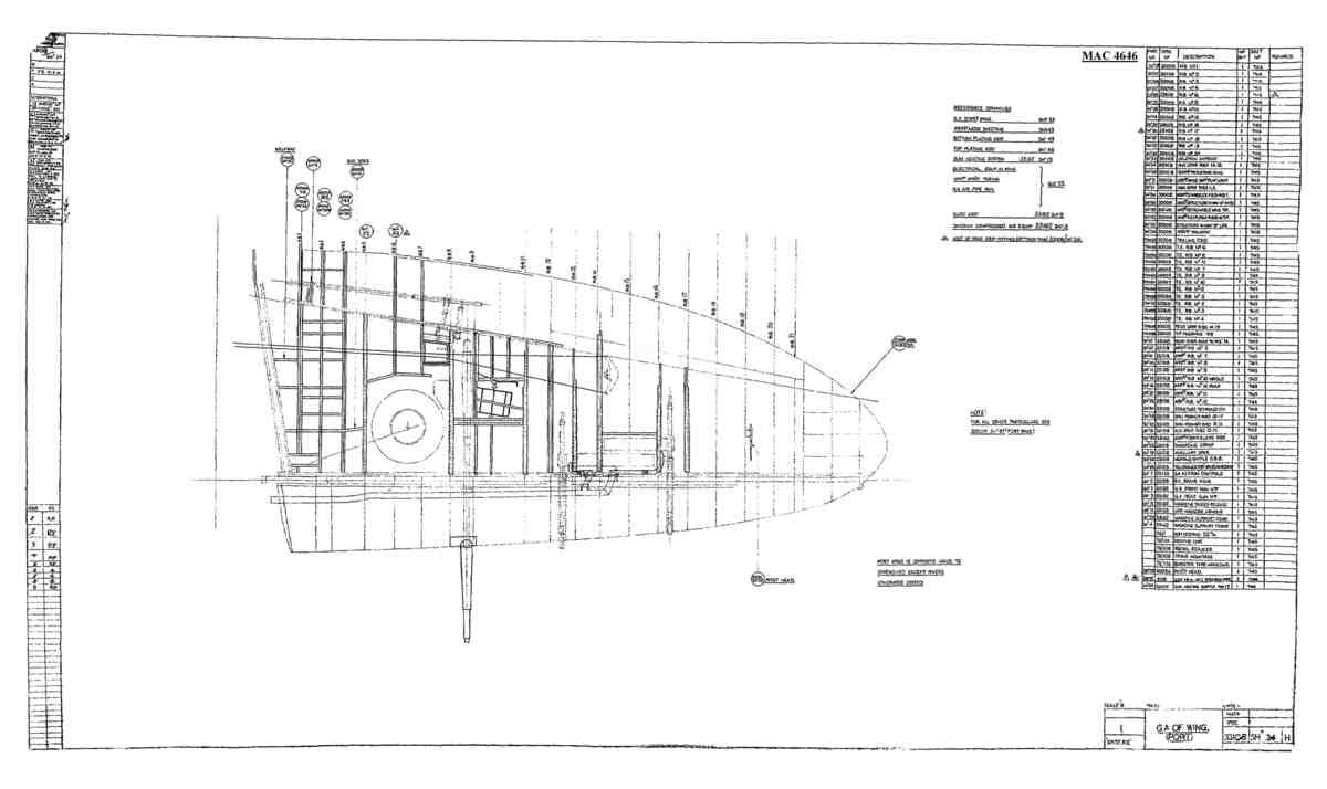 Spitfire Mk VIII Type 331 Blueprints 33108 34 H GA of Wing Port A4 Photo Print