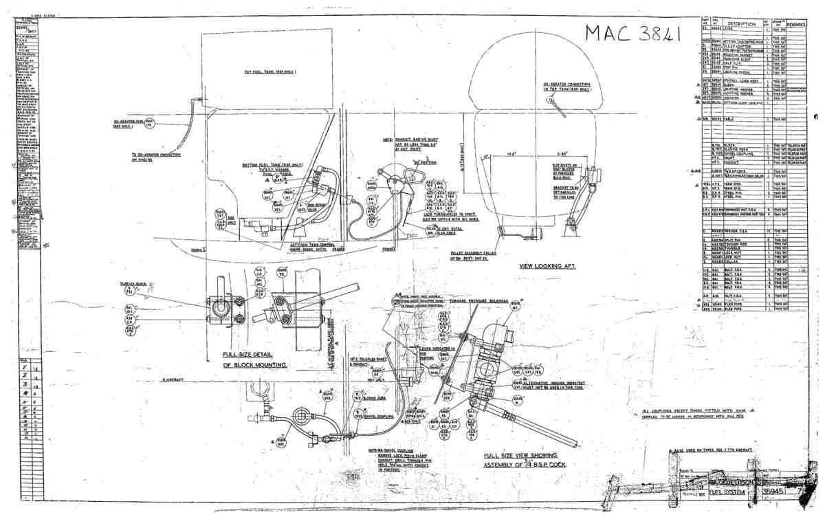 Spitfire Mk VIII Type 359 Blueprints 35945 7 H GA of Jetttison fuel system A4 Photo Print