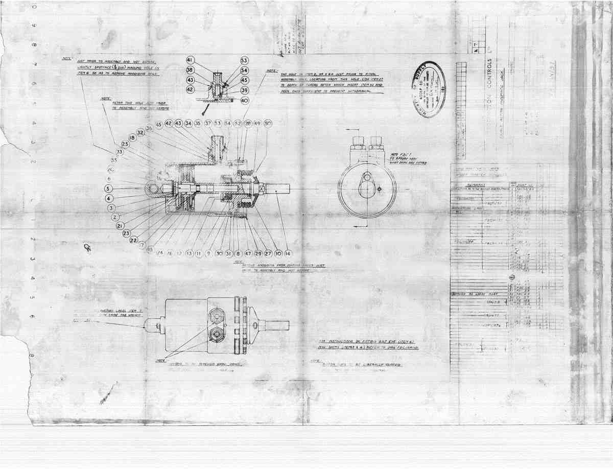 Spitfire MkI II Blueprints 10000 x  Double acting pneumatic jack A4 Photo Print