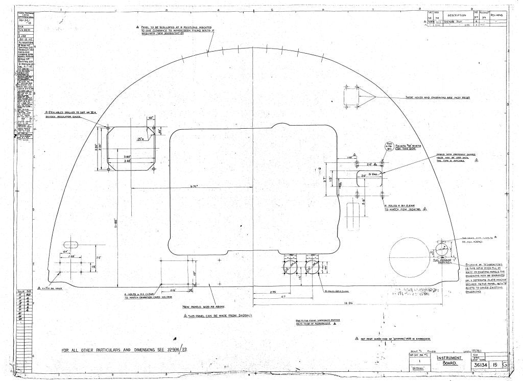 Spitfire MkI II Blueprints 36134 SHT 15 G A4 Photo Print