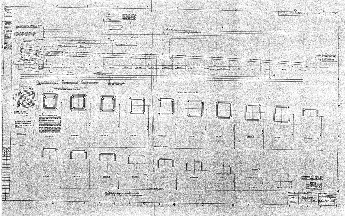 Spitfire MkI II Type 300 Blueprints 30008 17931794 H Top Boom Front Spar A4 Photo Print