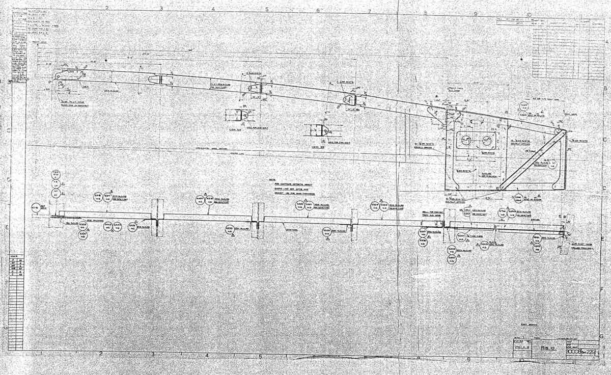 Spitfire MkI II Type 300 Blueprints 30008 229 H Rib 10 A4 Photo Print