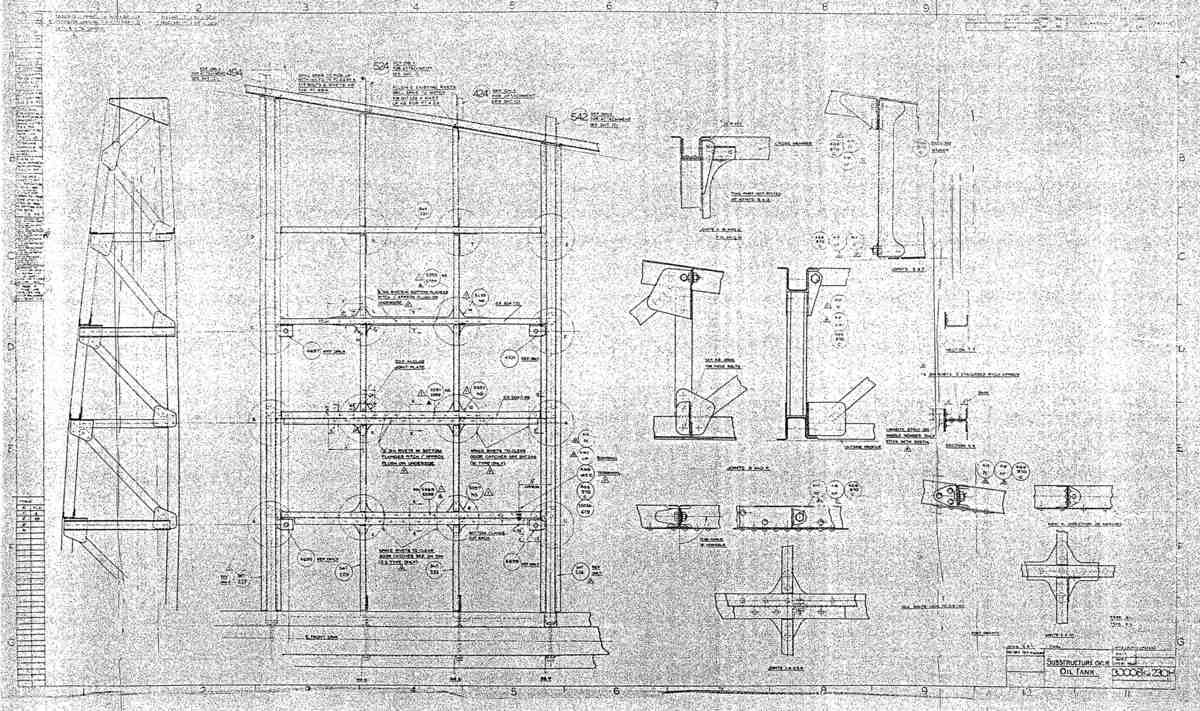 Spitfire MkI II Type 300 Blueprints 30008 230 H Substructure over Oil Tank A4 Photo Print