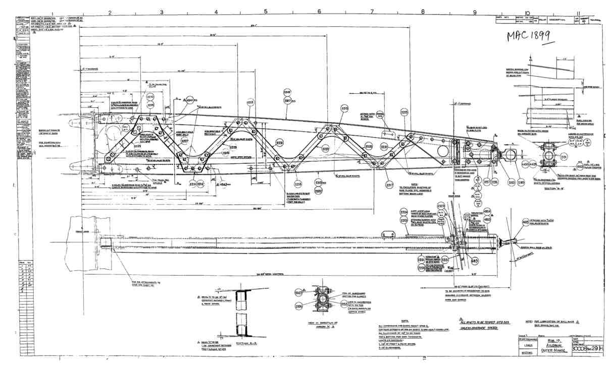 Spitfire MkI II Type 300 Blueprints 30008 29 H Rib 19 Aileron outer hinge A4 Photo Print